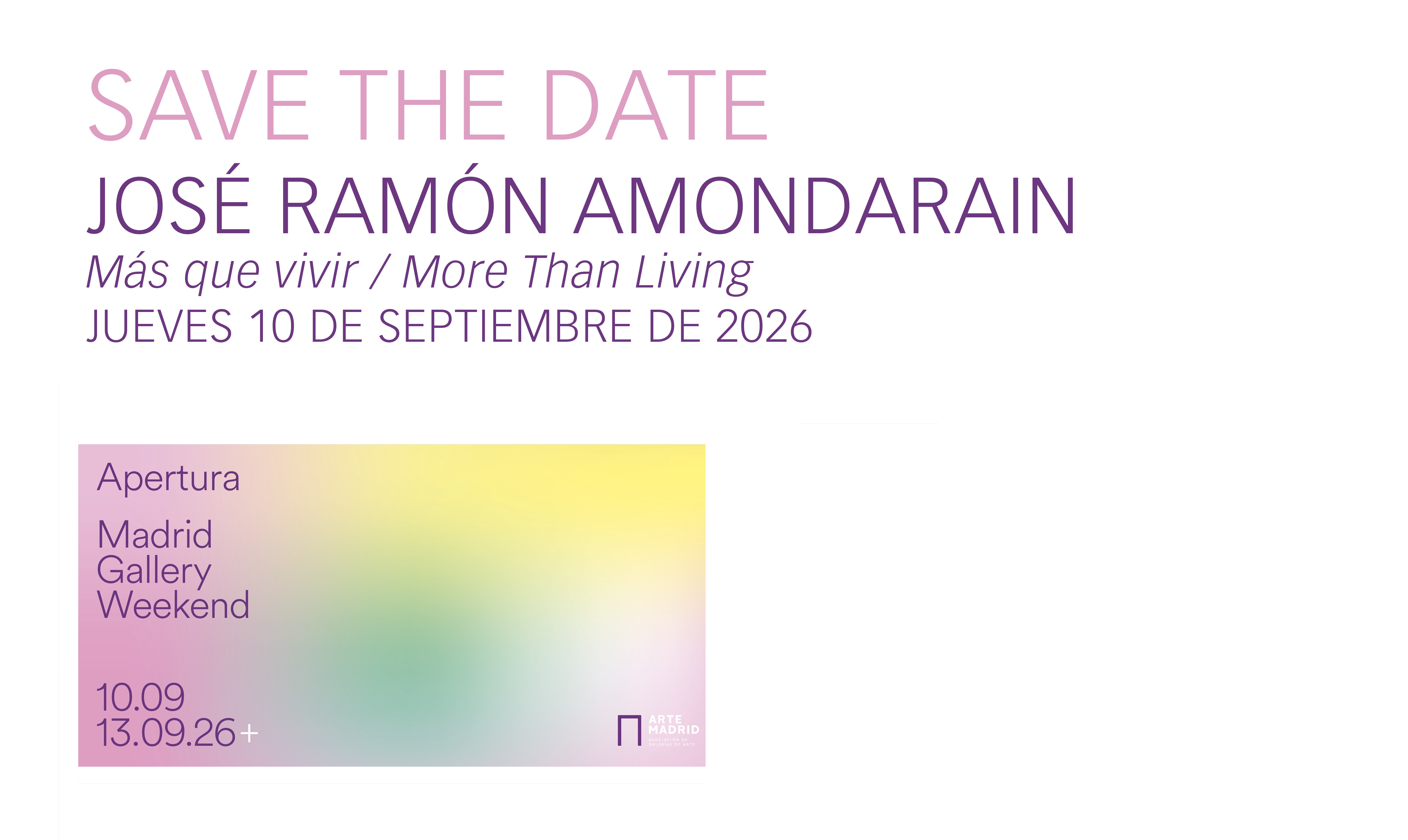 José Ramón Amondarain. APERTURA 2026