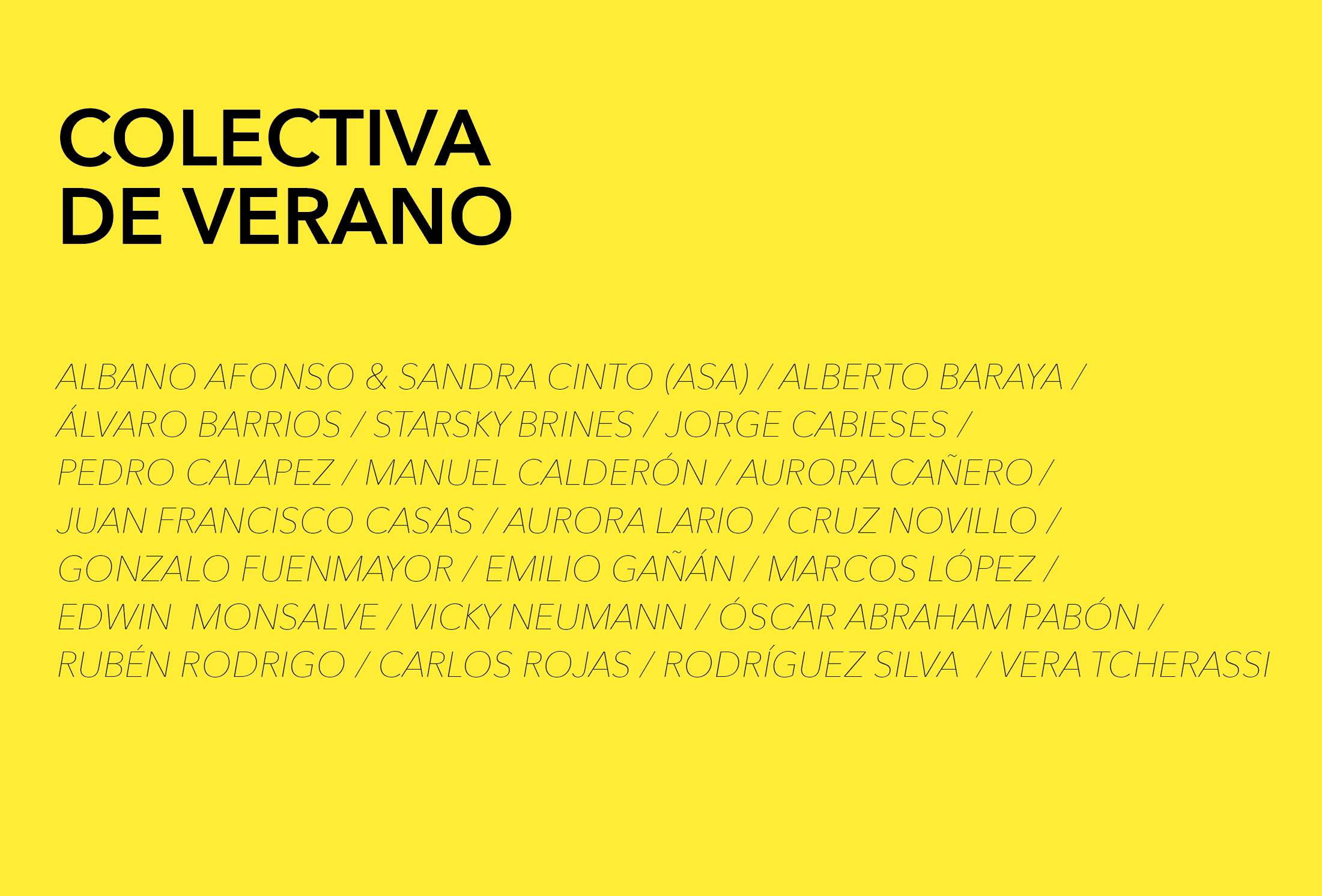 COLECTIVA DE VERANO