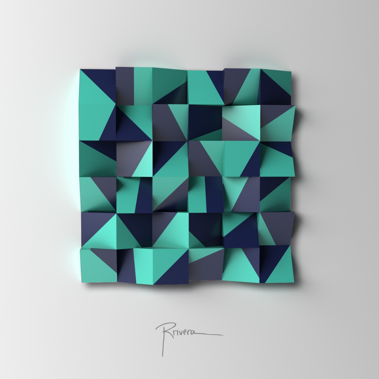 Geometría Azul y Verde