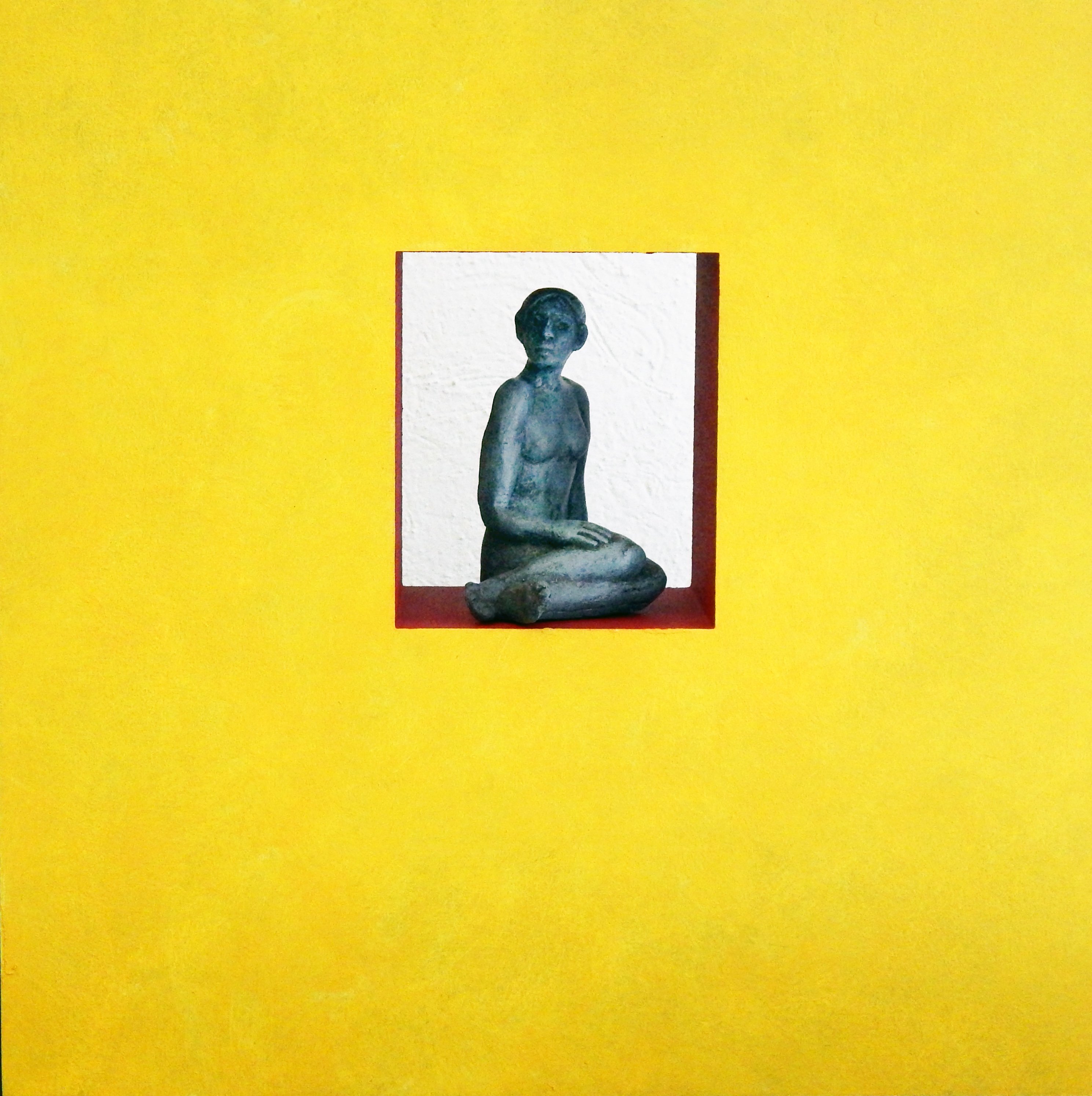 Hombre al vacío amarillo mediano