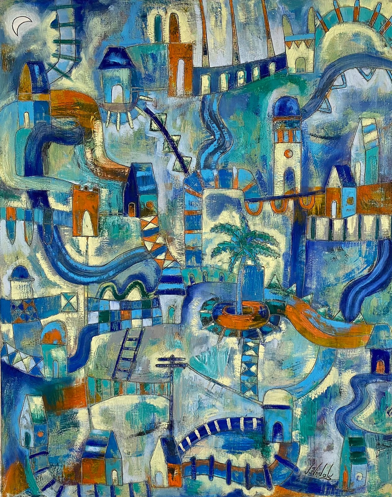 Palmera en la laguna