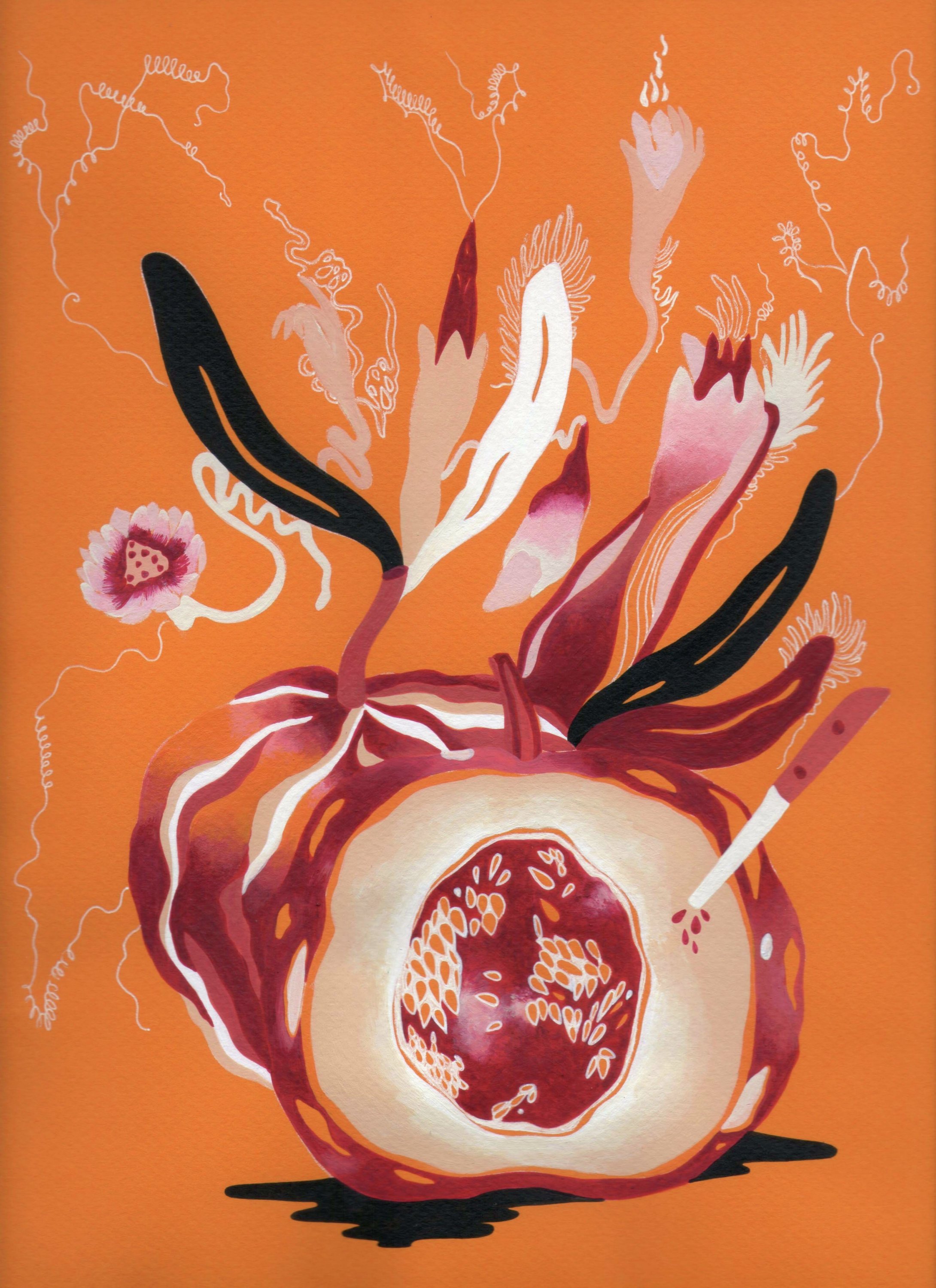 Calabaza con cuchillo