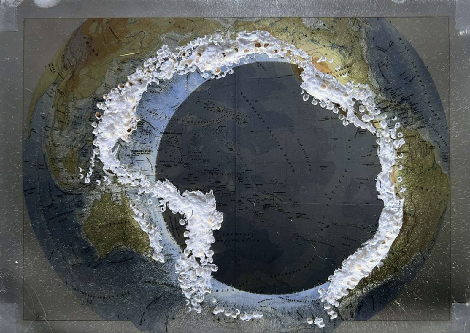 Mapa mudo (Cinturón de fuego)
