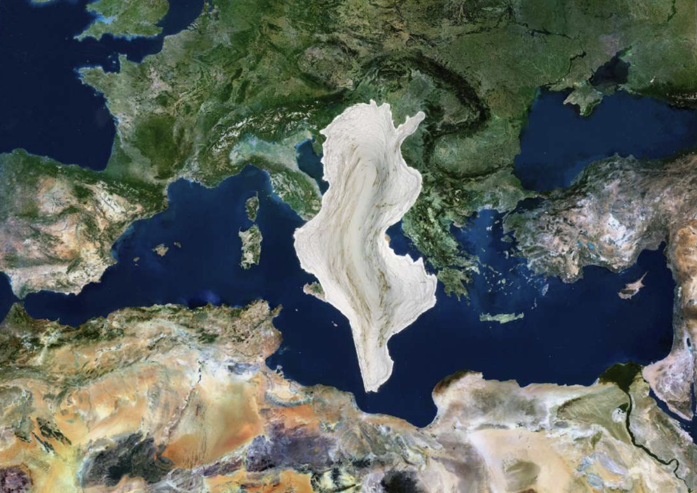 Mapa mudo. (Túnez)