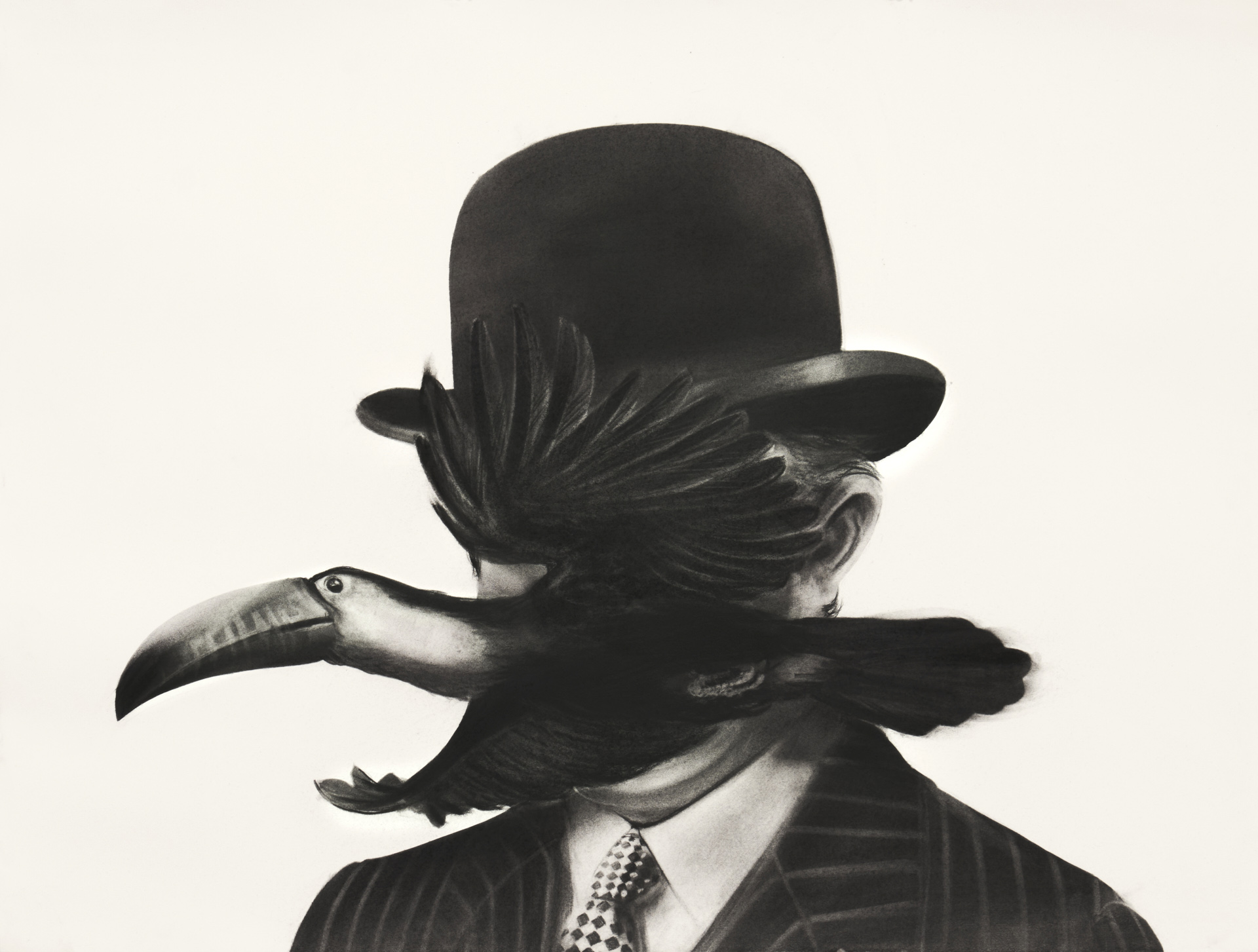 Man with toucan and bowler hat 2
