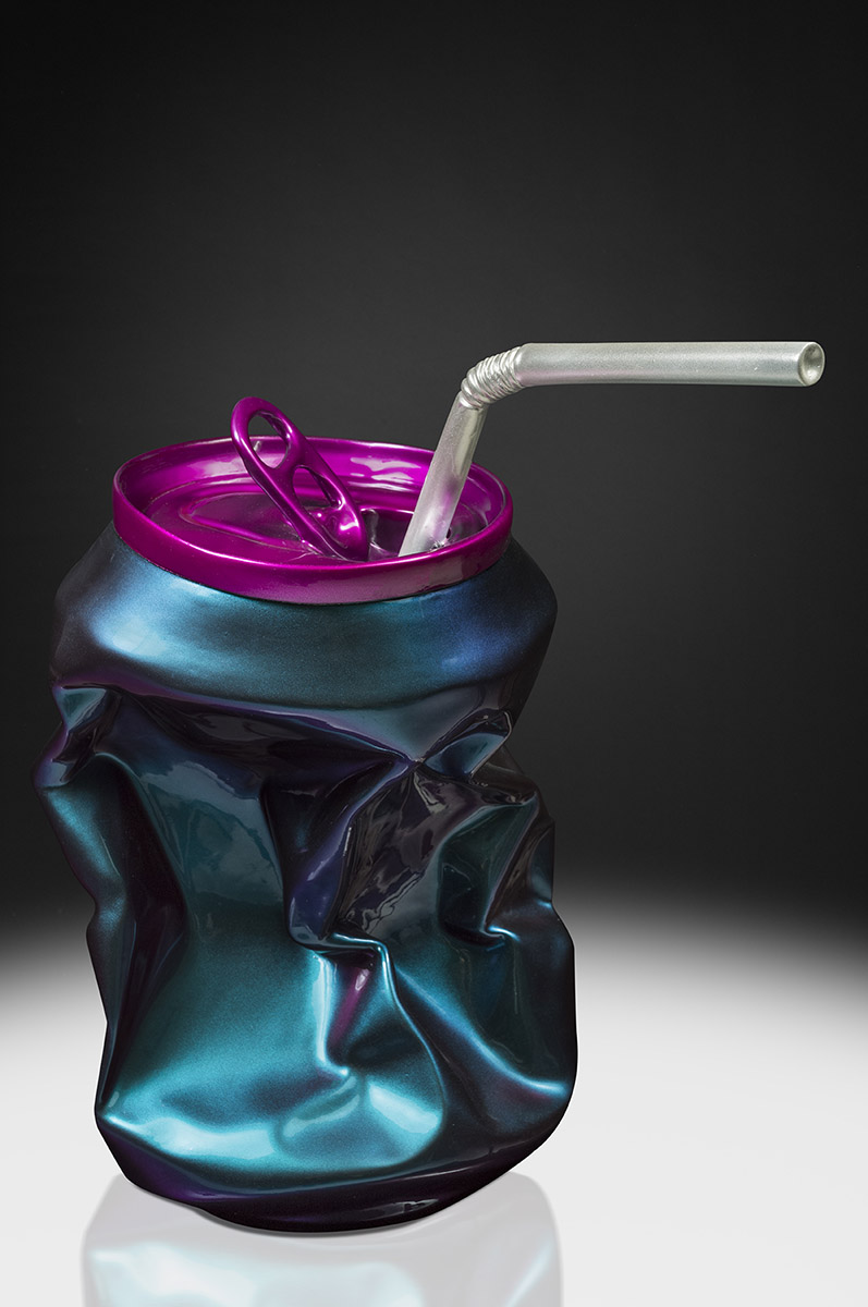 Popy Can bleu top rose