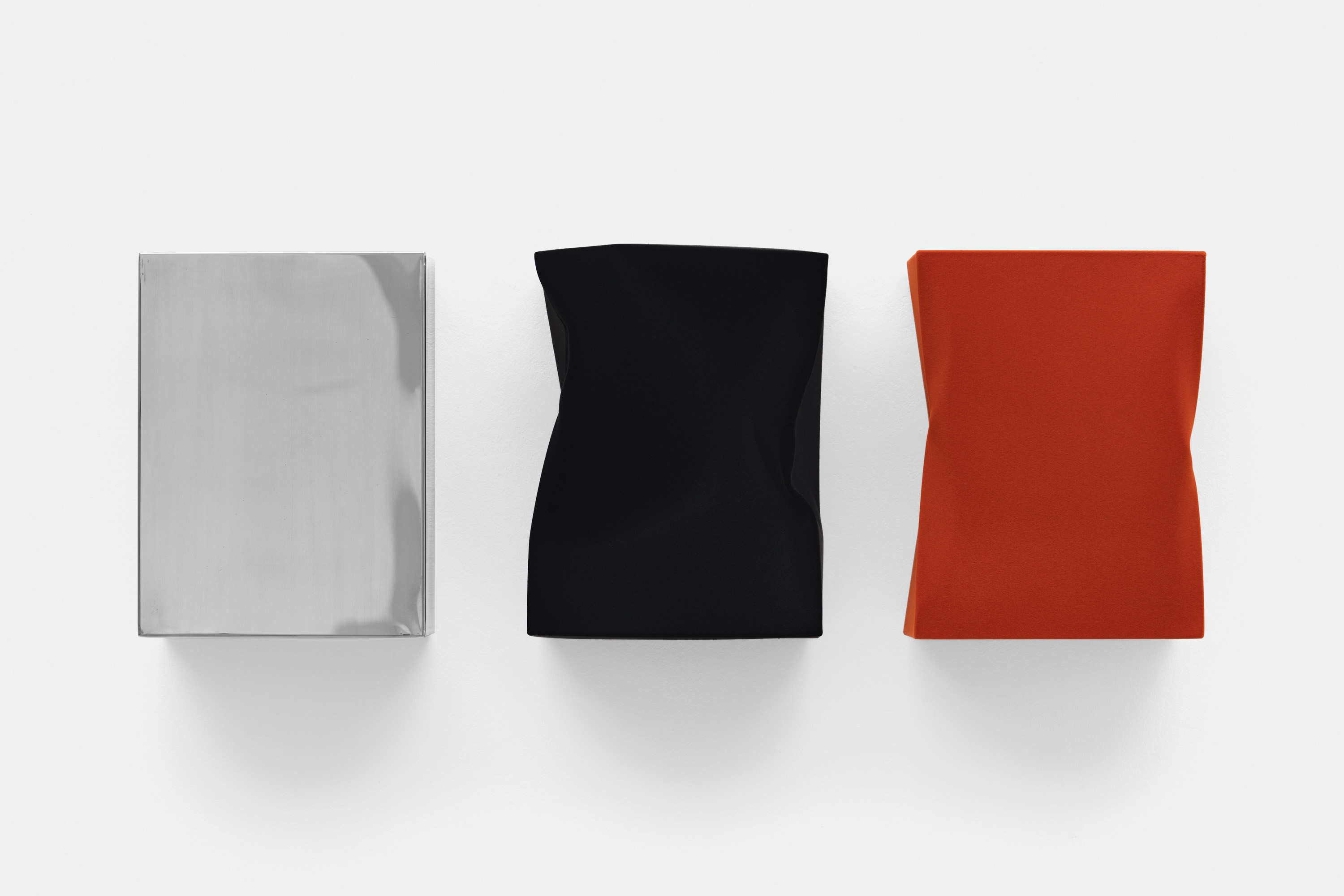 Untitled (mirror, black, dark orange)