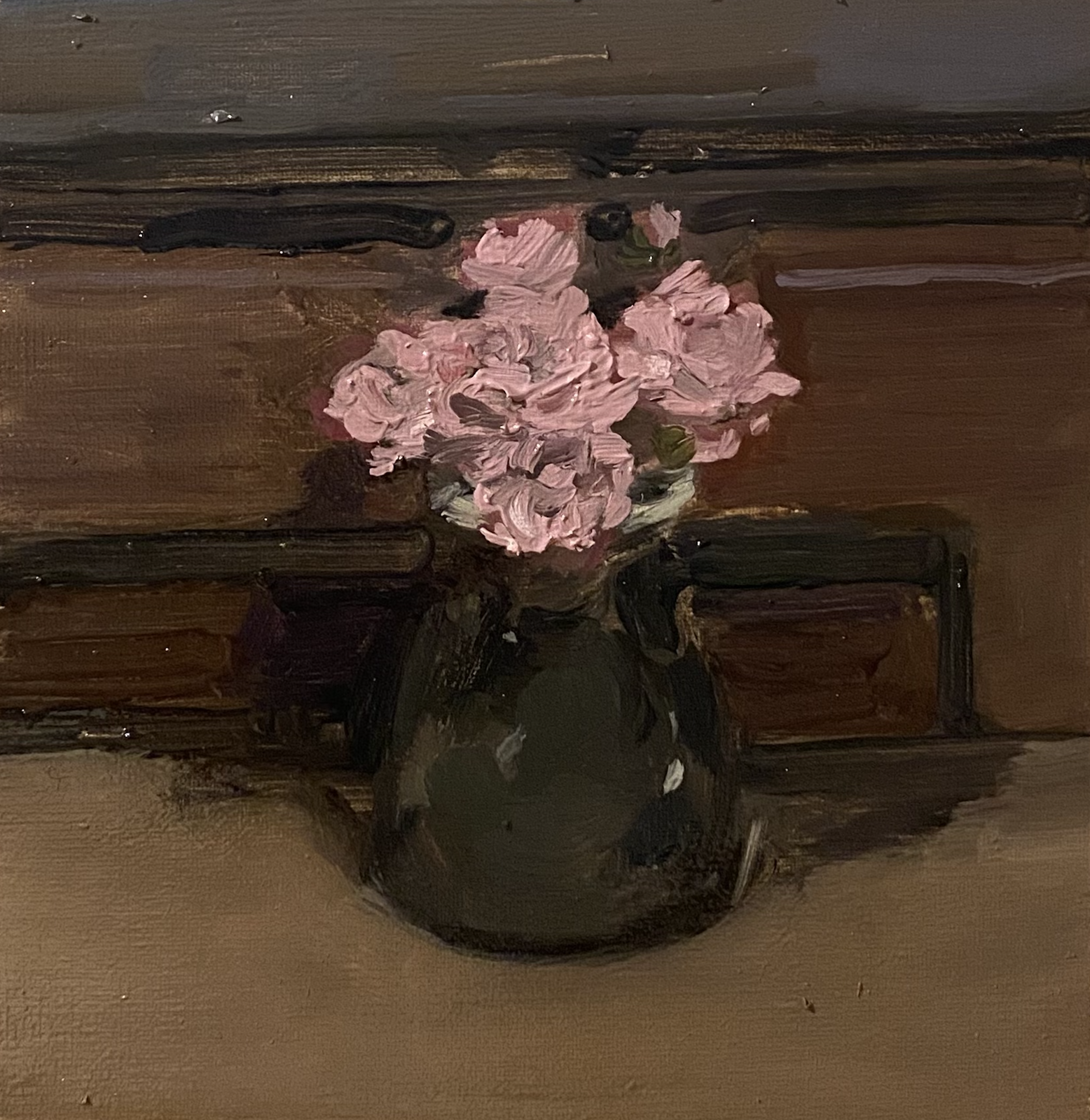 Jarro verde con rosas (i)