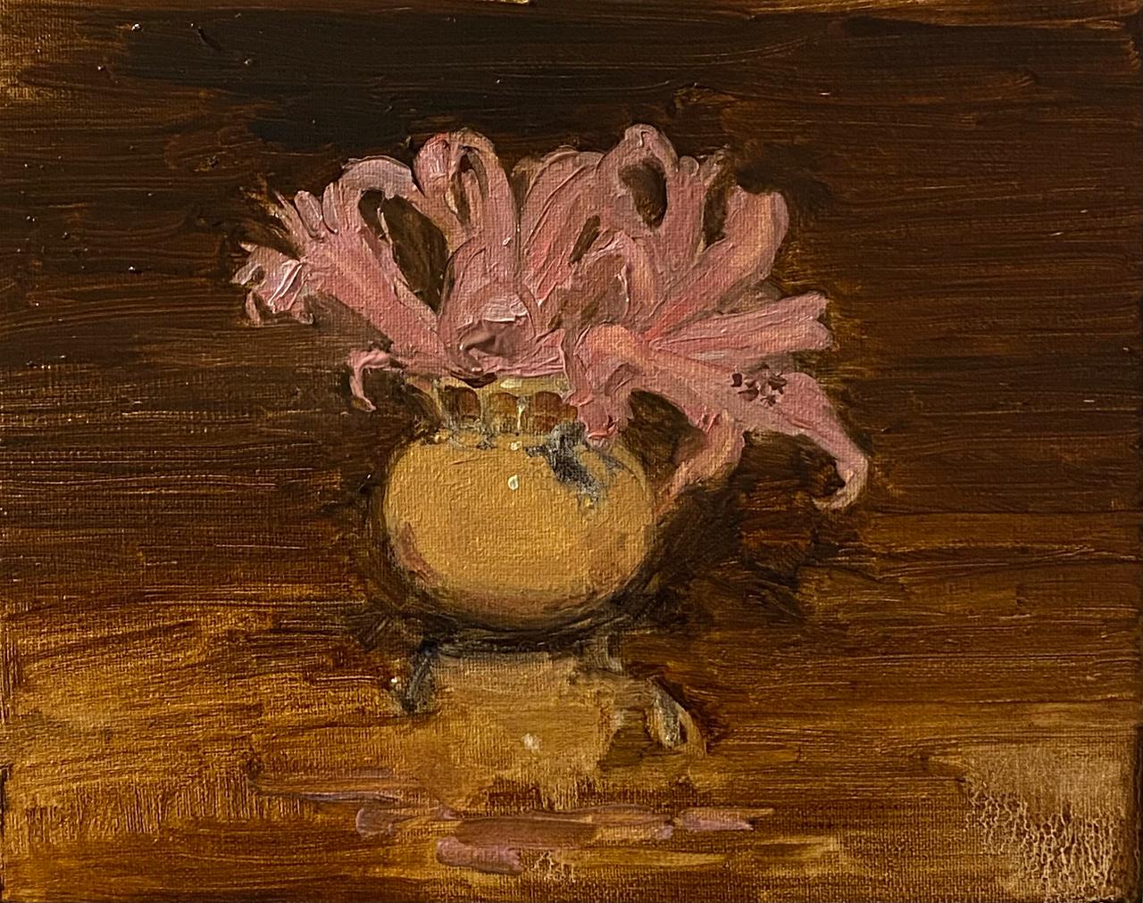 Jarro amarillo con Nerines