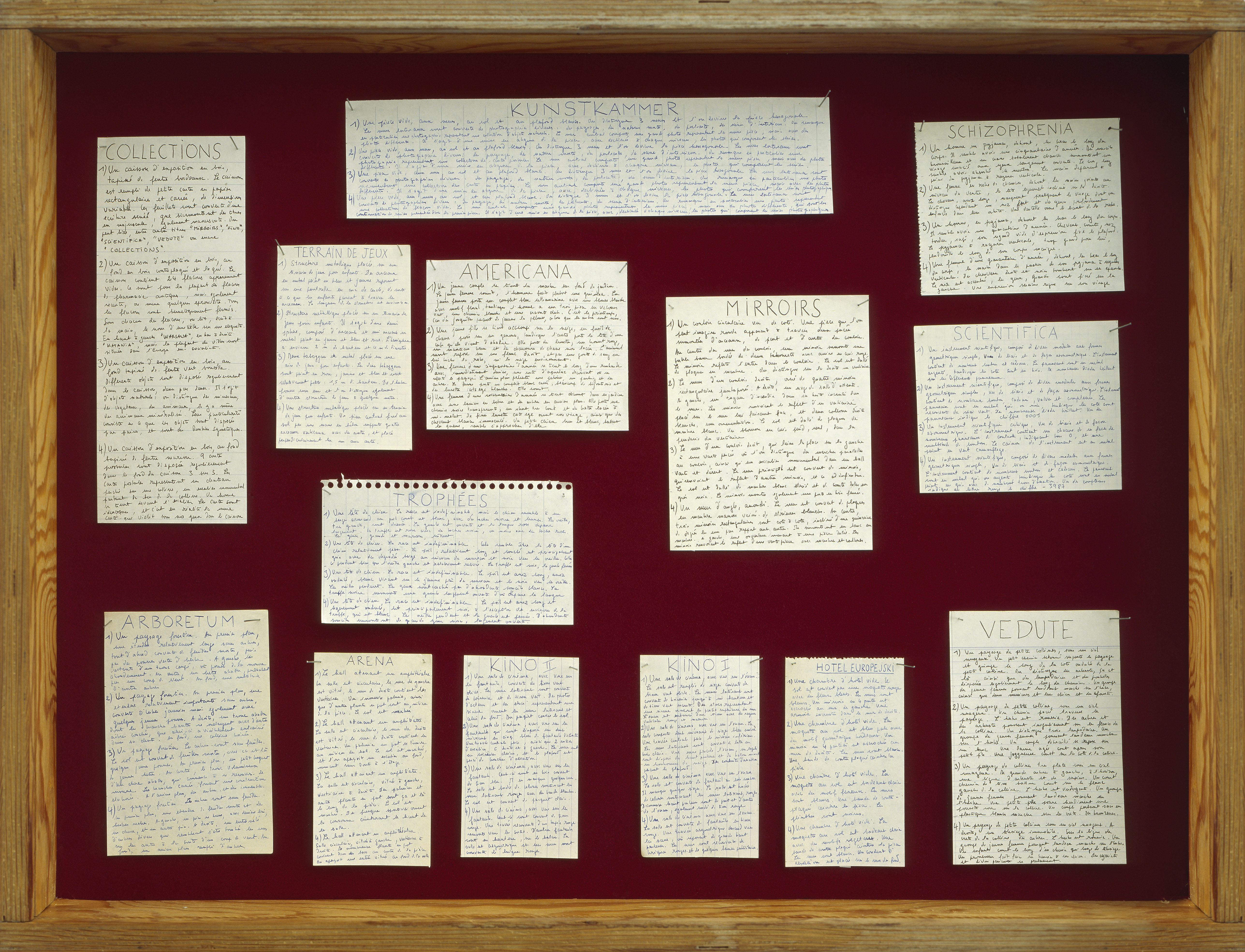 Collection of descriptions