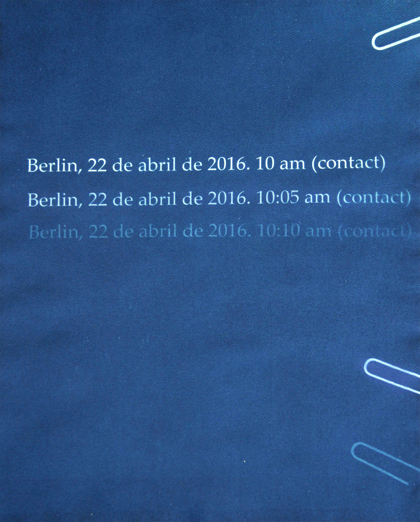 Contact. Berlín, 22.04.2016