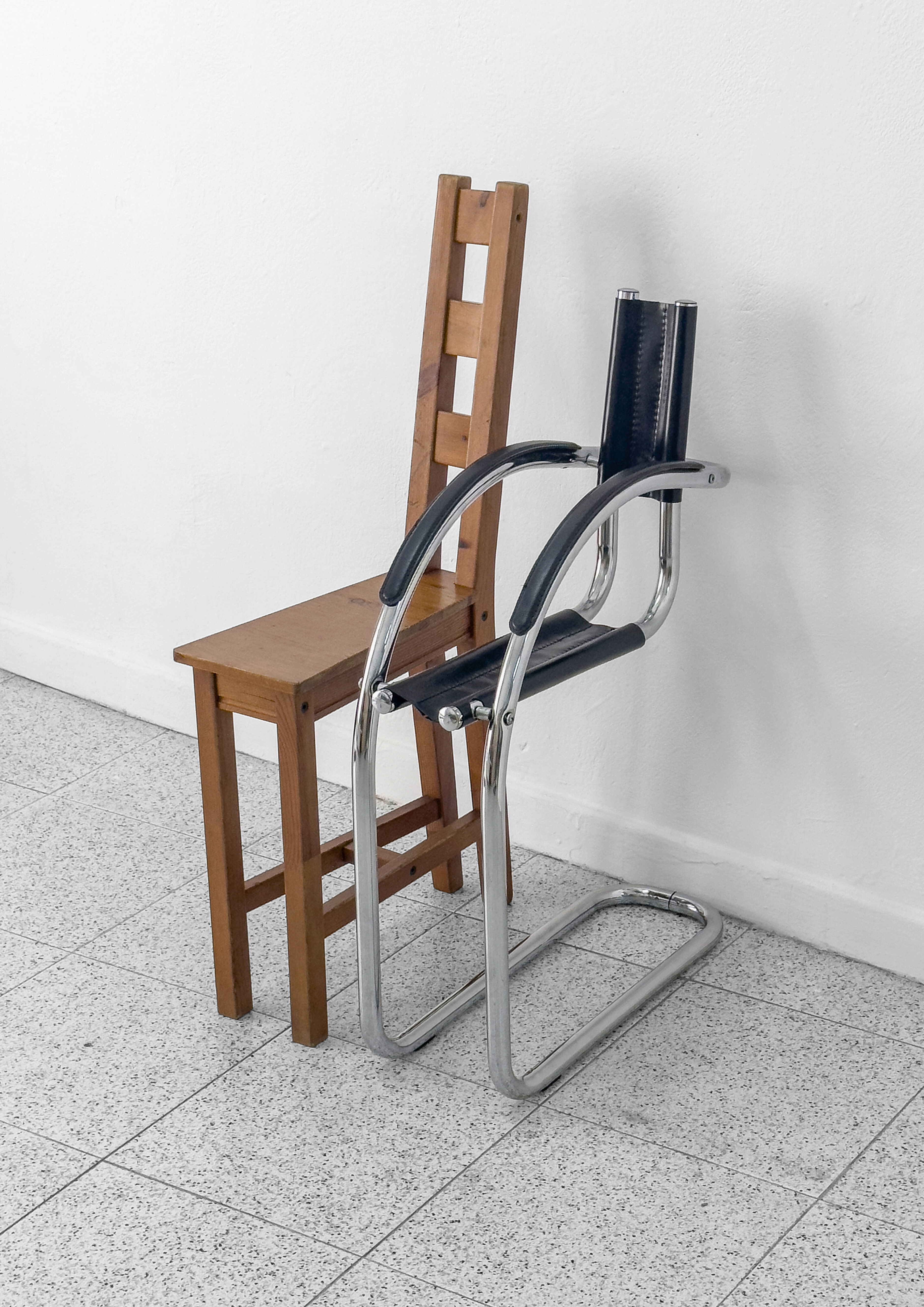 Single direction chairs #2. Diptych. Unique piece