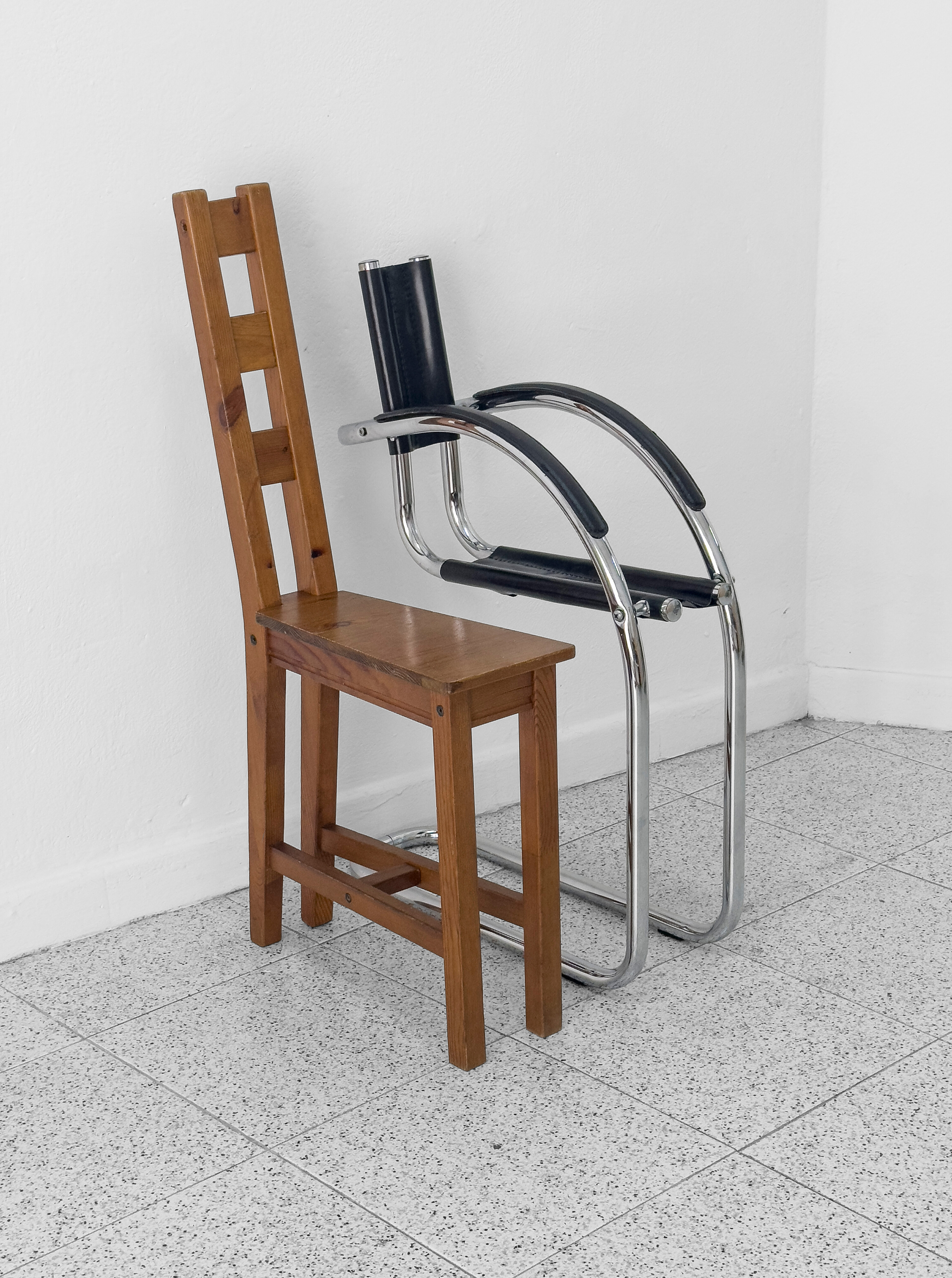 Single direction chairs #2. Diptych. Unique piece