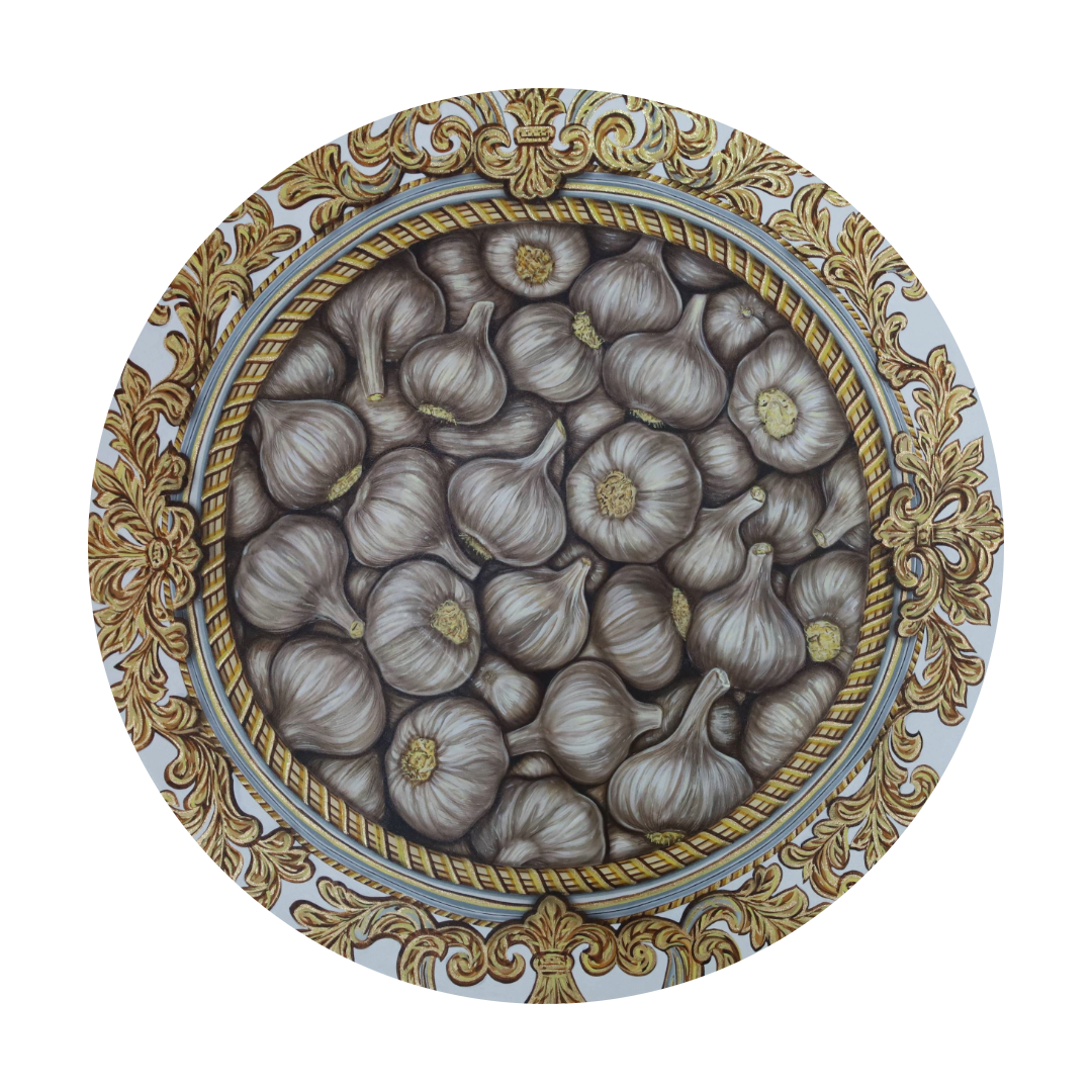 De la serie Vitrinas tierra móvil (ajos)