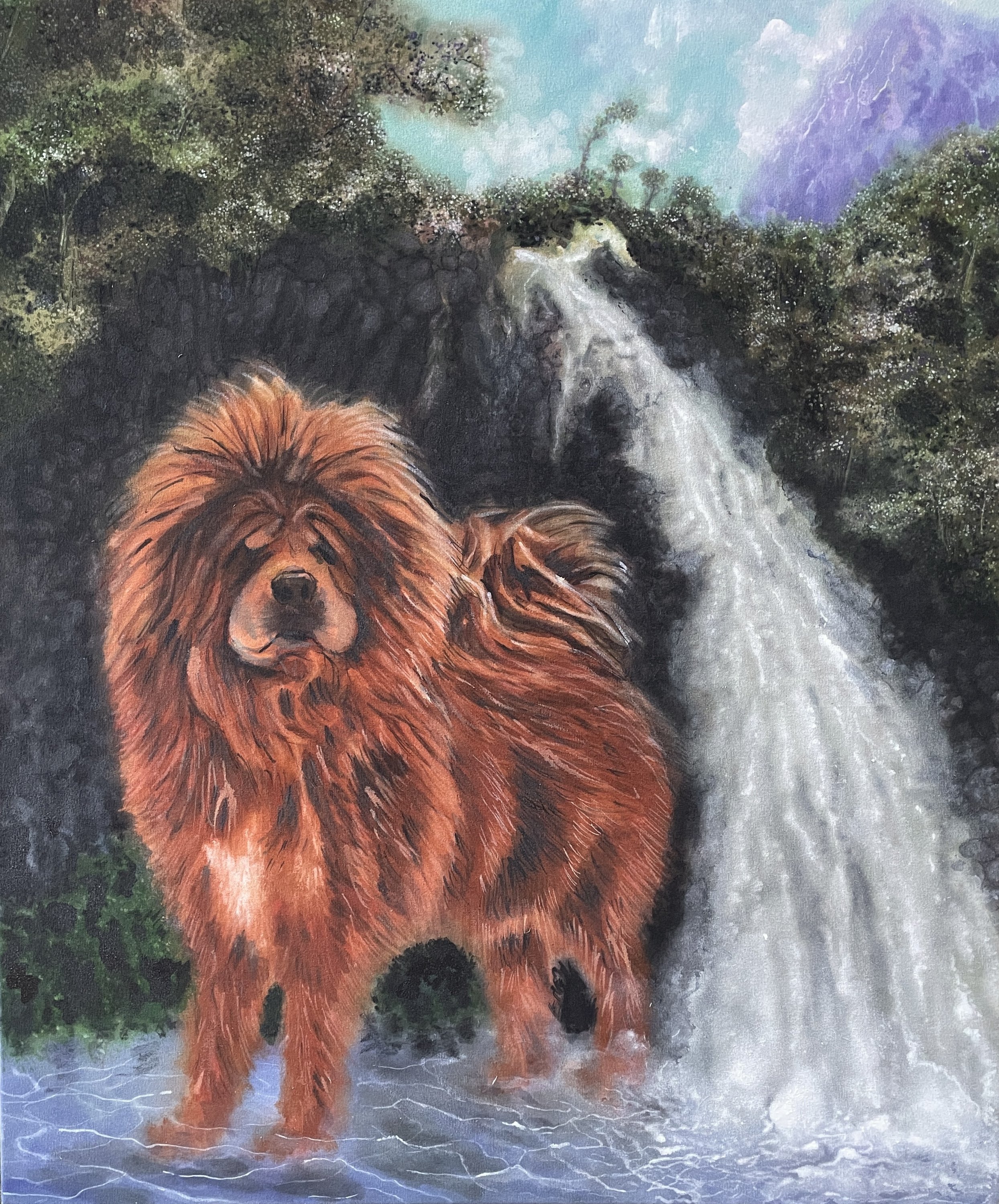 A figment of the imagination with a Tibetan Mastiff