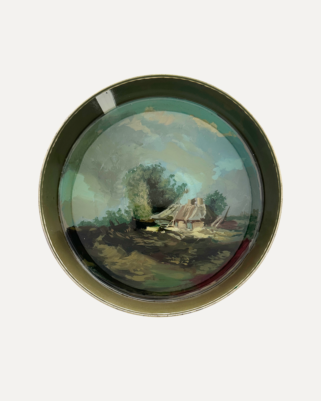 De la serie “Ultramarinos”, capítulo: fragmento de una obra de Jan Van Goyen escuela holandesa, siglo XVII.