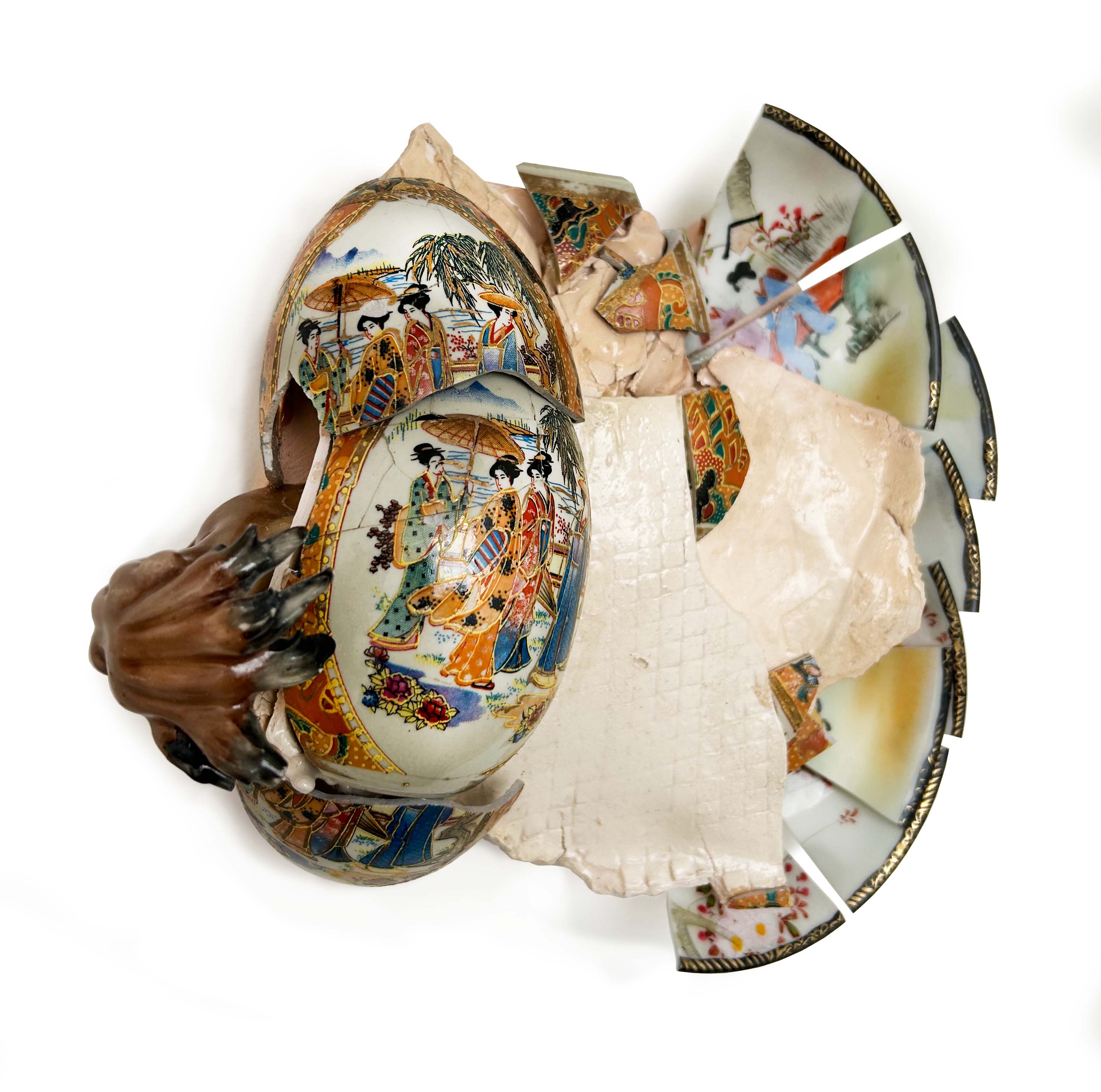 Interferencia dentro de la fragilidad. Serie porcelana china No. 6