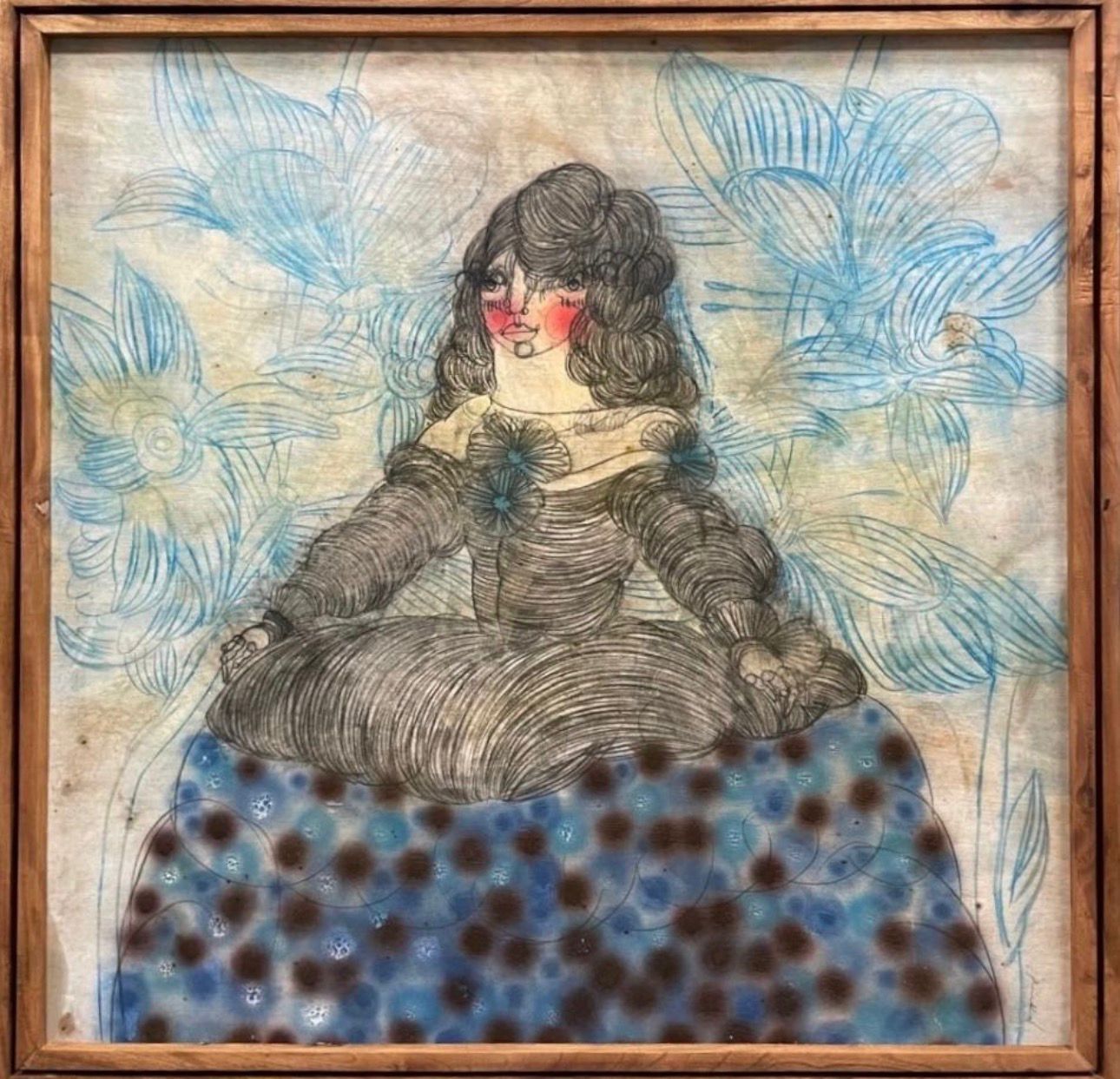 Menina de Flor Azul