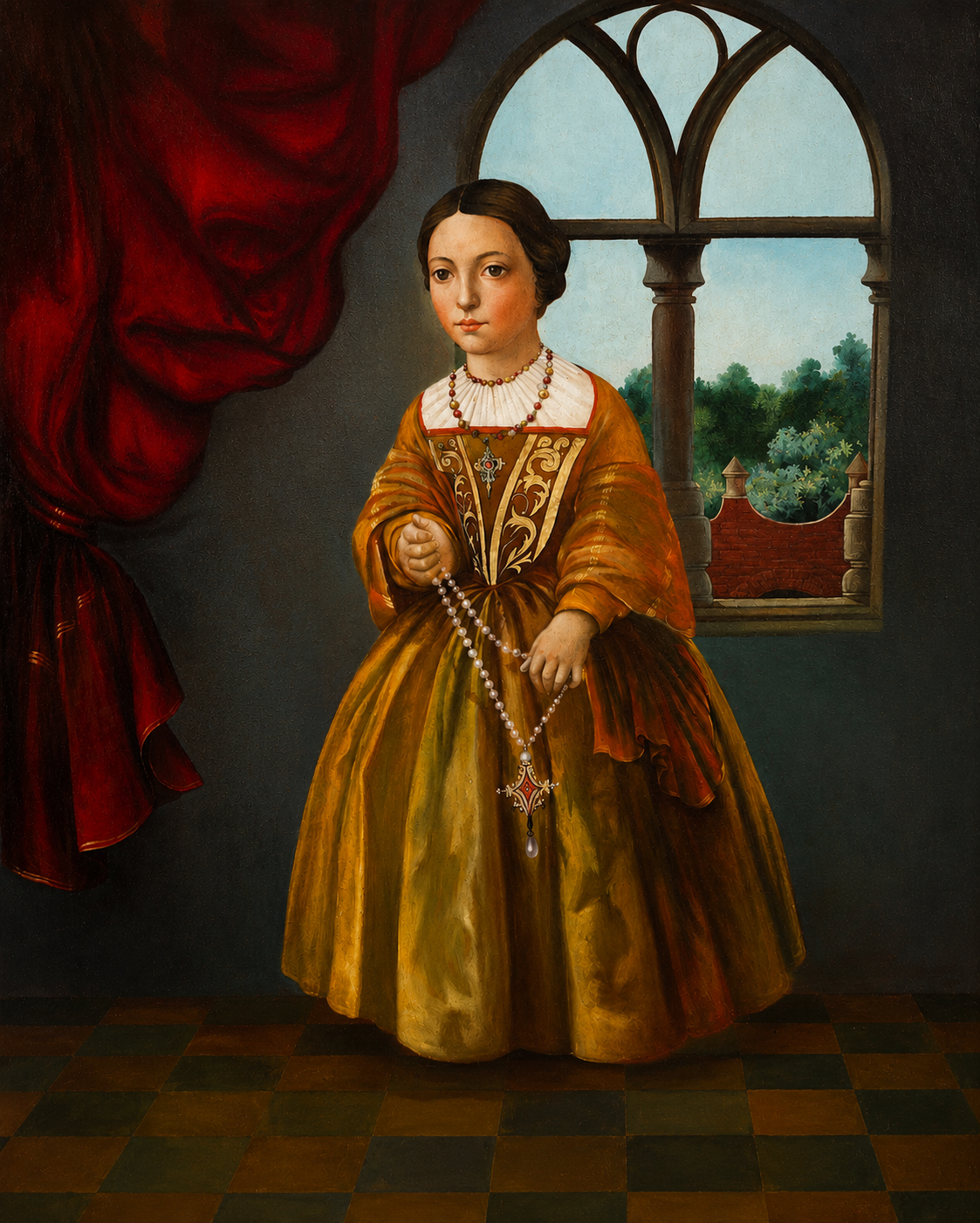 Niña Junto a la Ventana