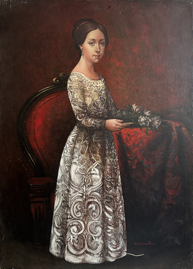 Niña con Flores