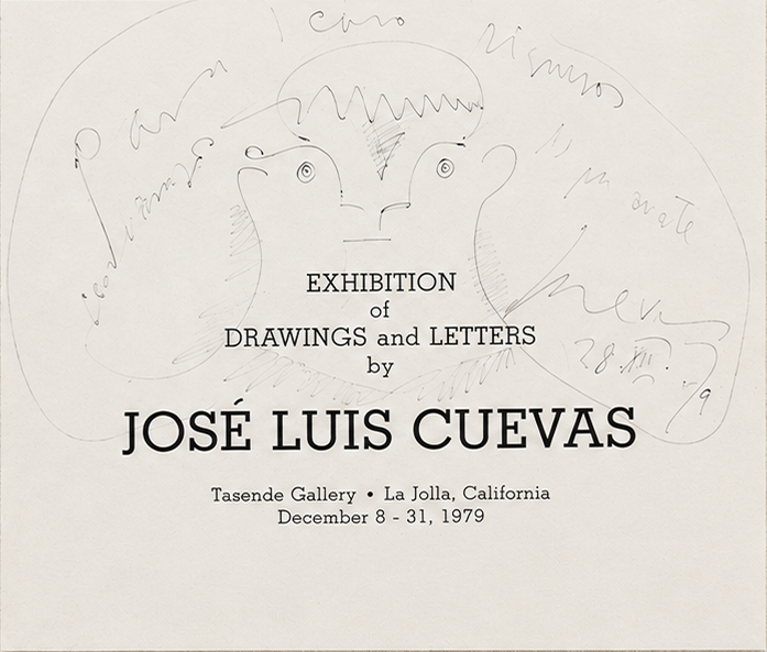 Invitación firmada — Tasende Gallery 1979