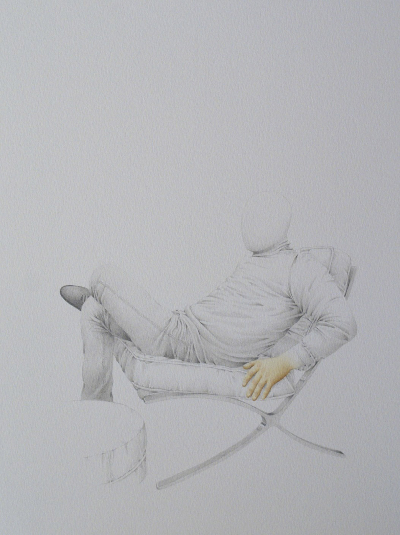 Retrato con manos pintadas (E.G.)