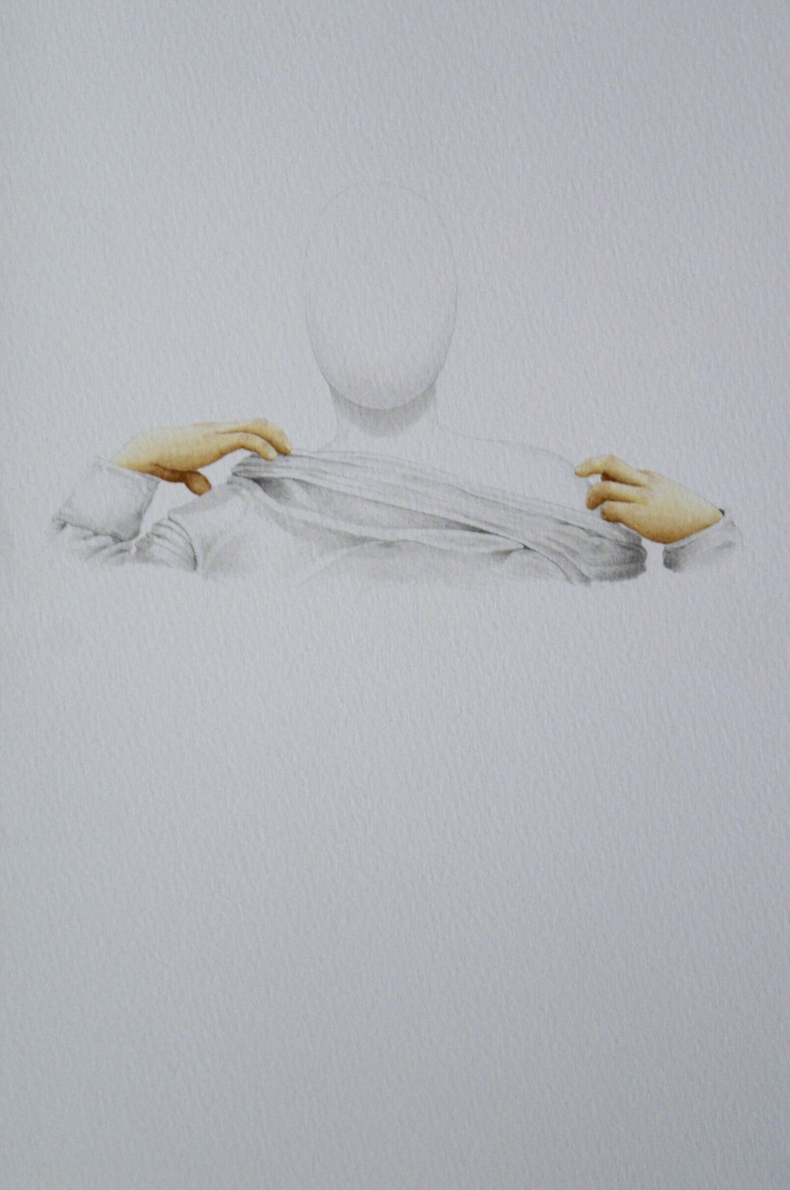 Retrato con manos pintadas (V. de natura)