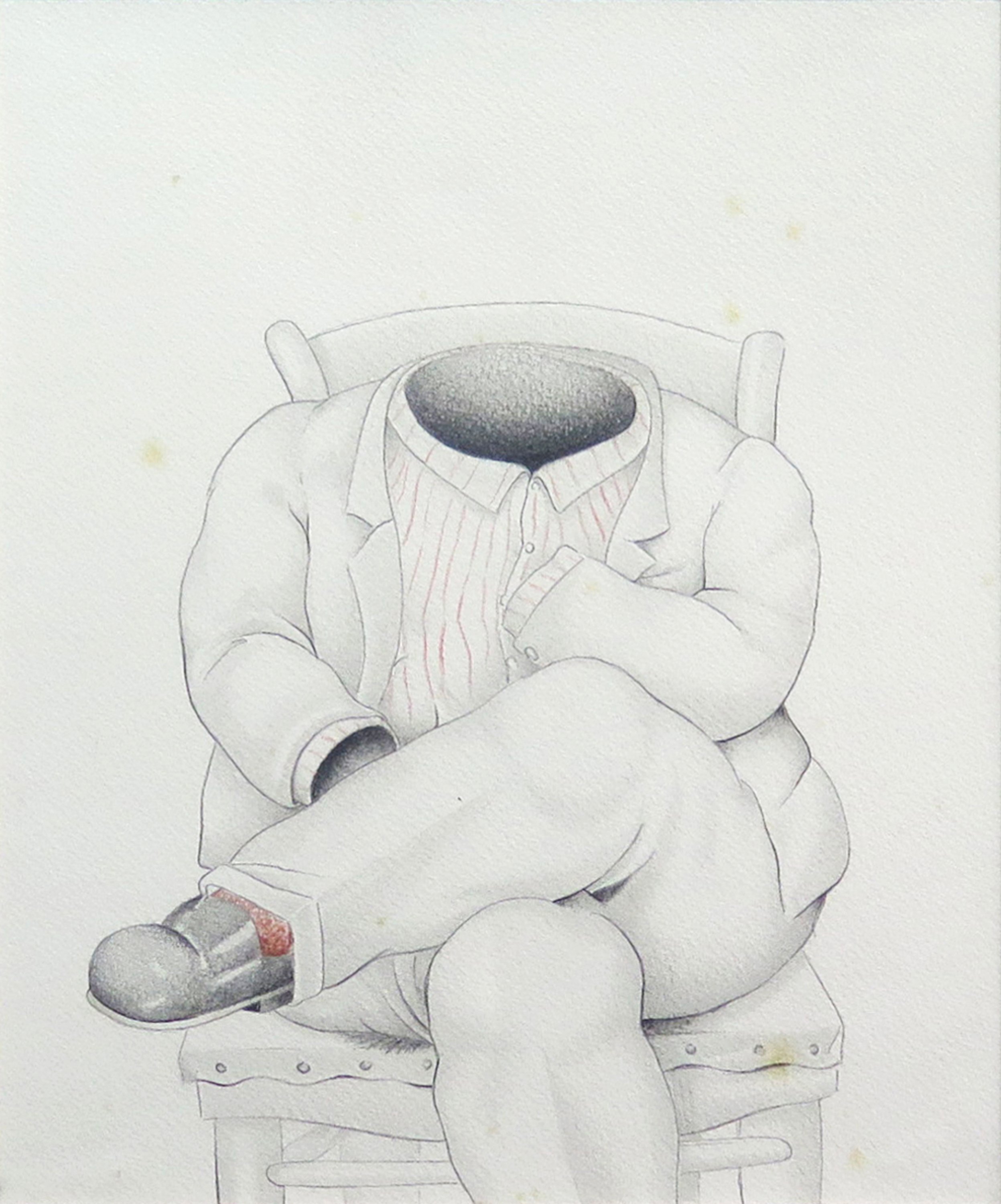 Hombre sentado según Botero